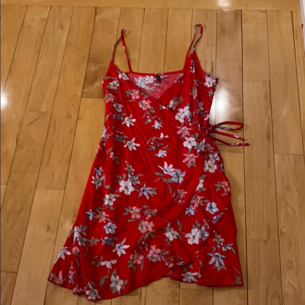 H&M floral wrap dress